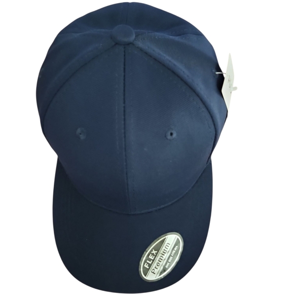 Men's Flex Fit Athletic Premium Navy Blue Cap - Picture 3 of 6